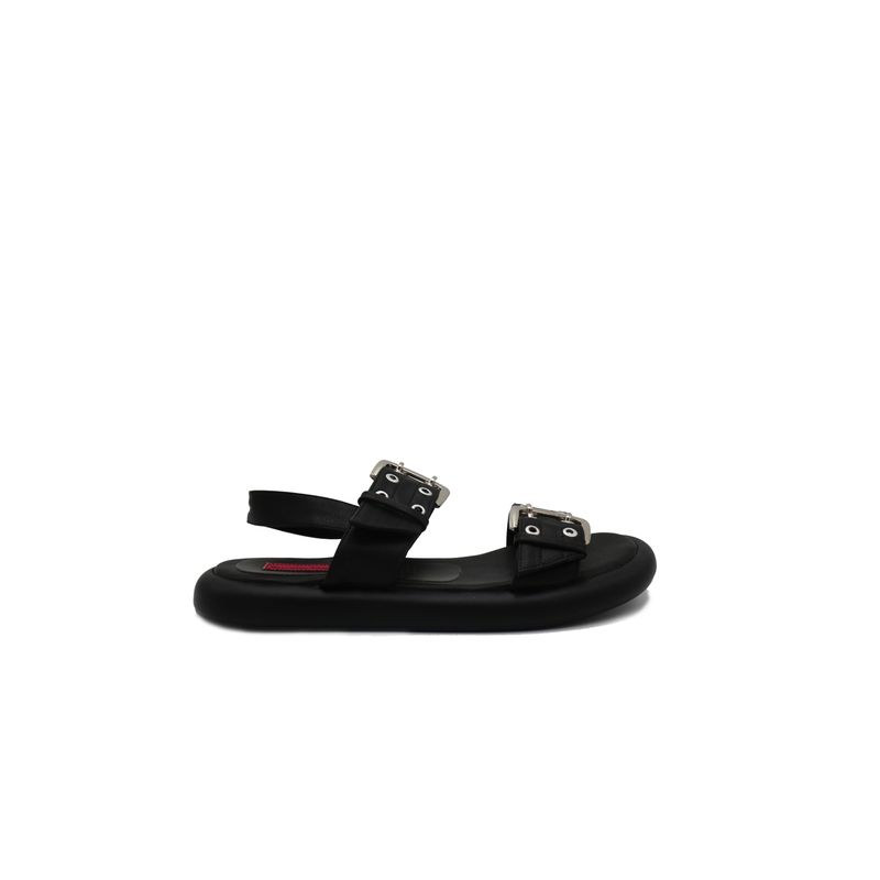 Sandalia Plana Coco Negro