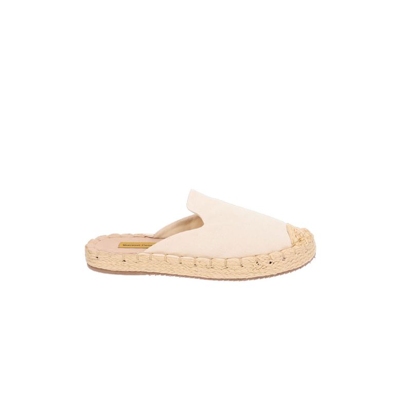 Zueco spadrilla beige para mujer cleo