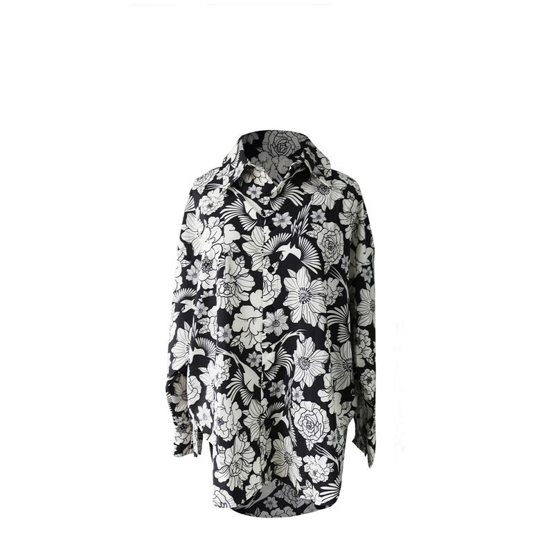 Camisa Manga Larga Estampado Marfil para mujer Florence