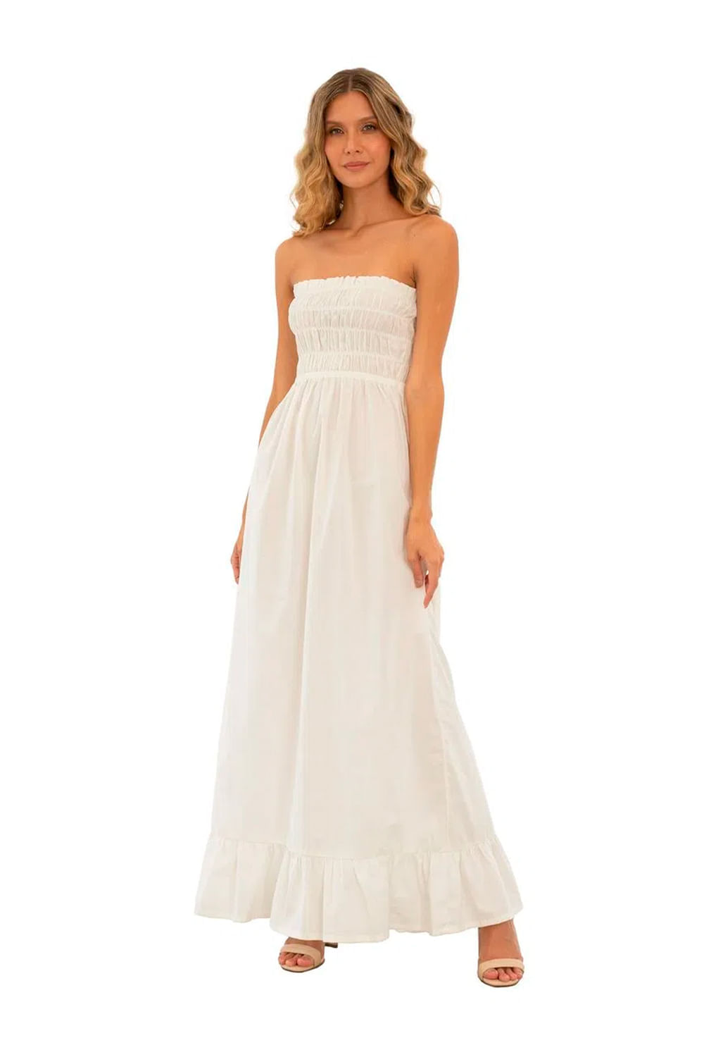 Vestido Largo Amber Marfil