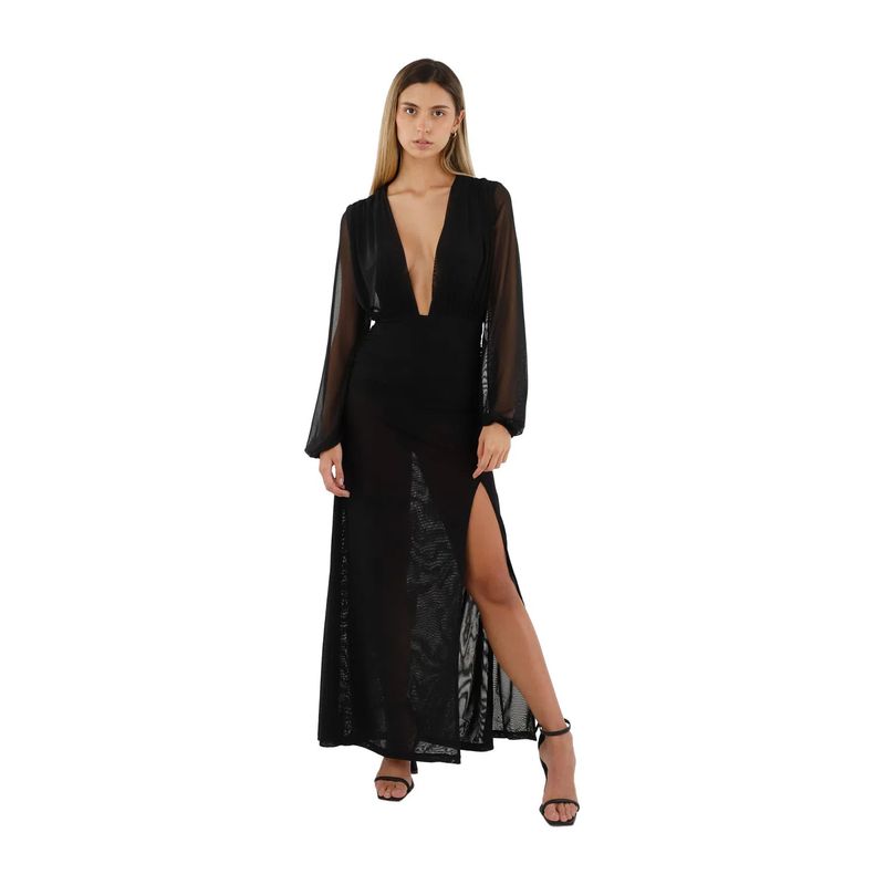Vestido Largo Negro para mujer Avani