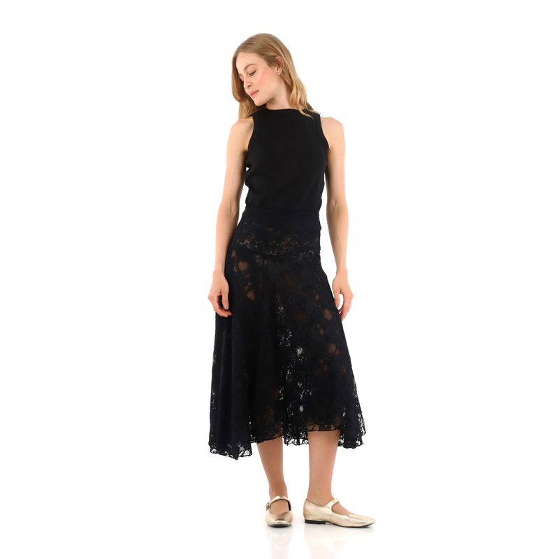 Falda Larga Sienna Negro