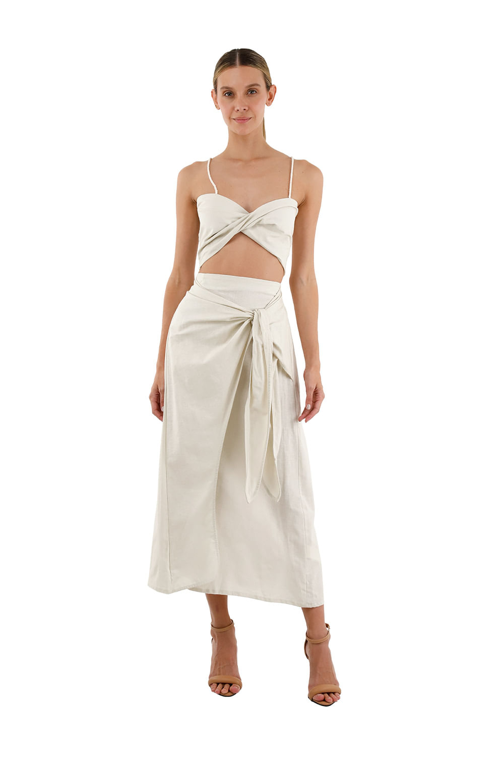 Falda Larga Niza Beige