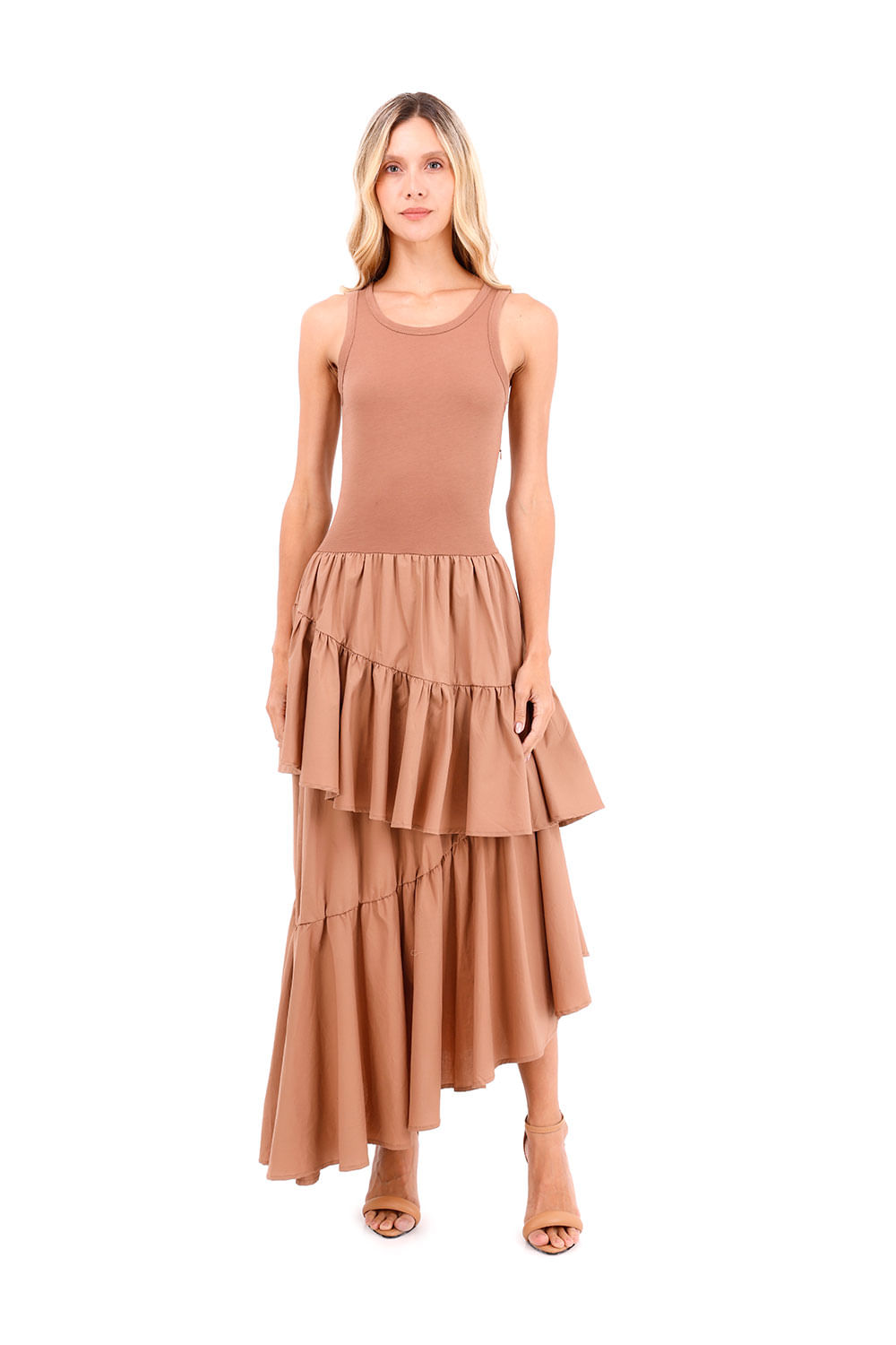Vestido Largo Fuego Toupe