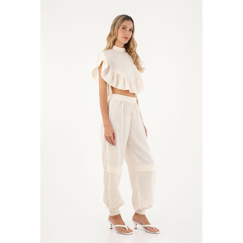 Pantalon Savia  Marfil