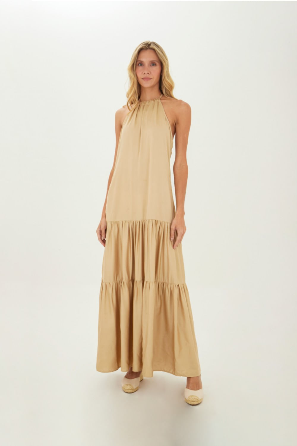 Vestido Largo Luzia Beige