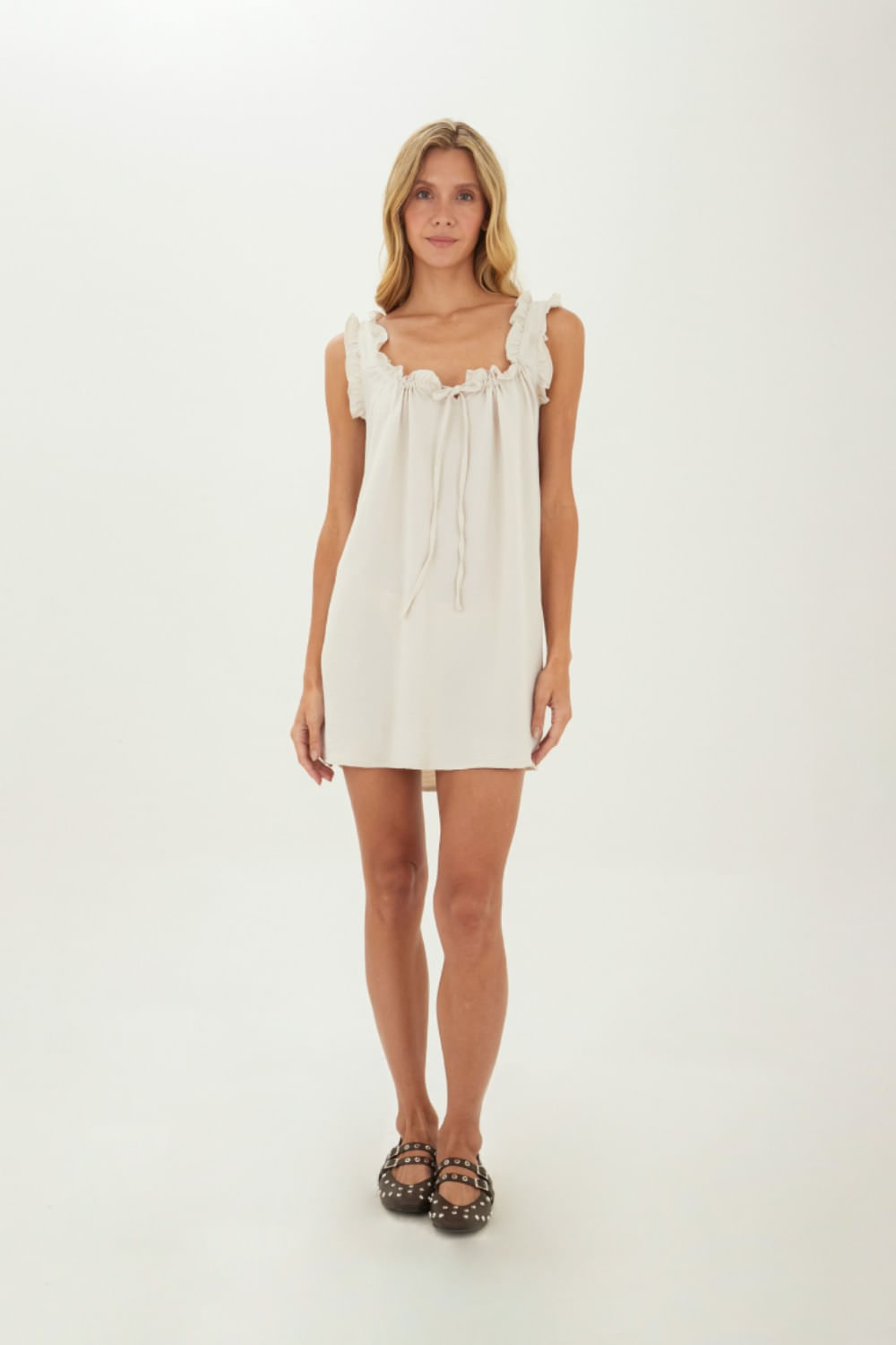 Vestido Corto Deena Marfil