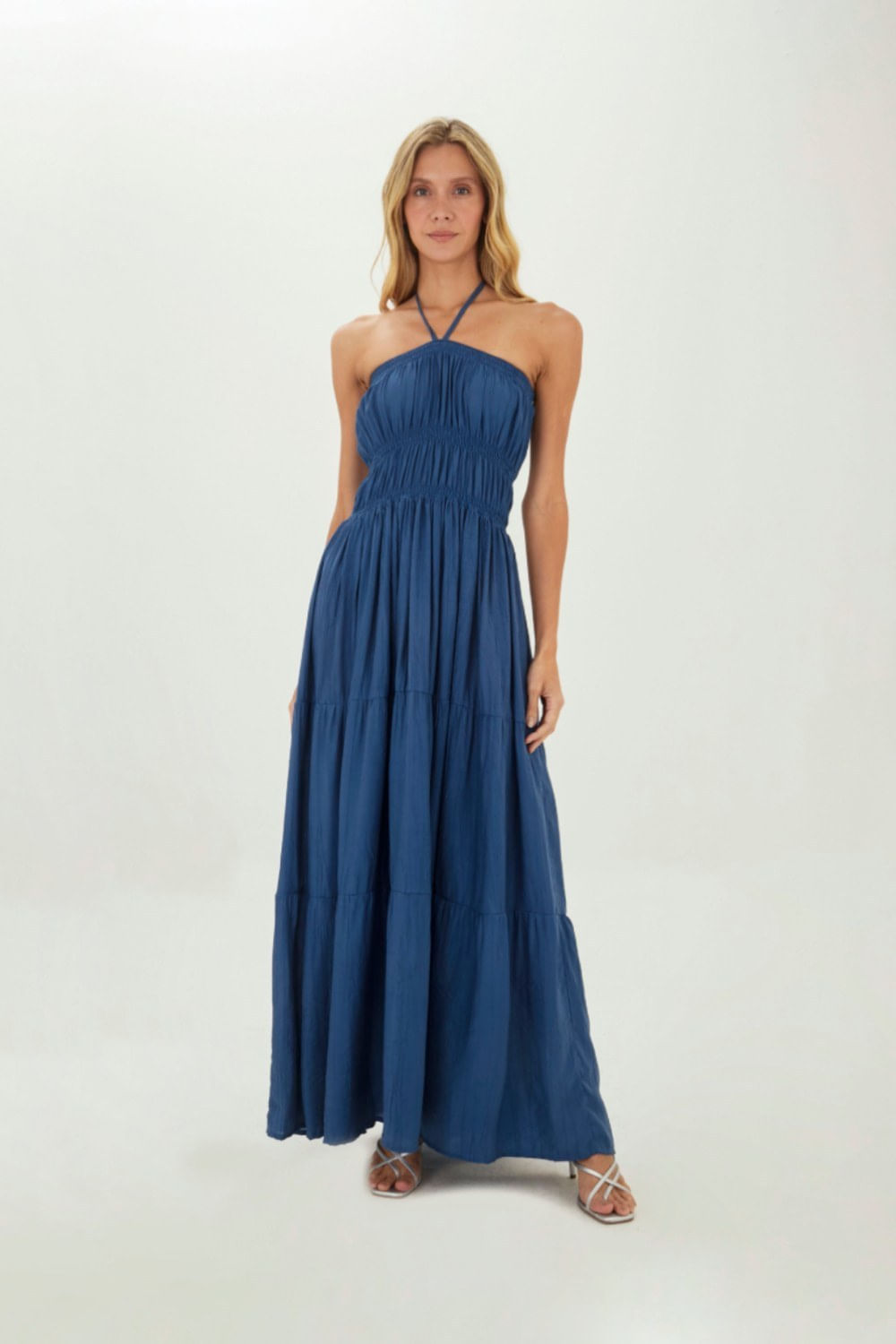 Vestido Largo Nayade Azul