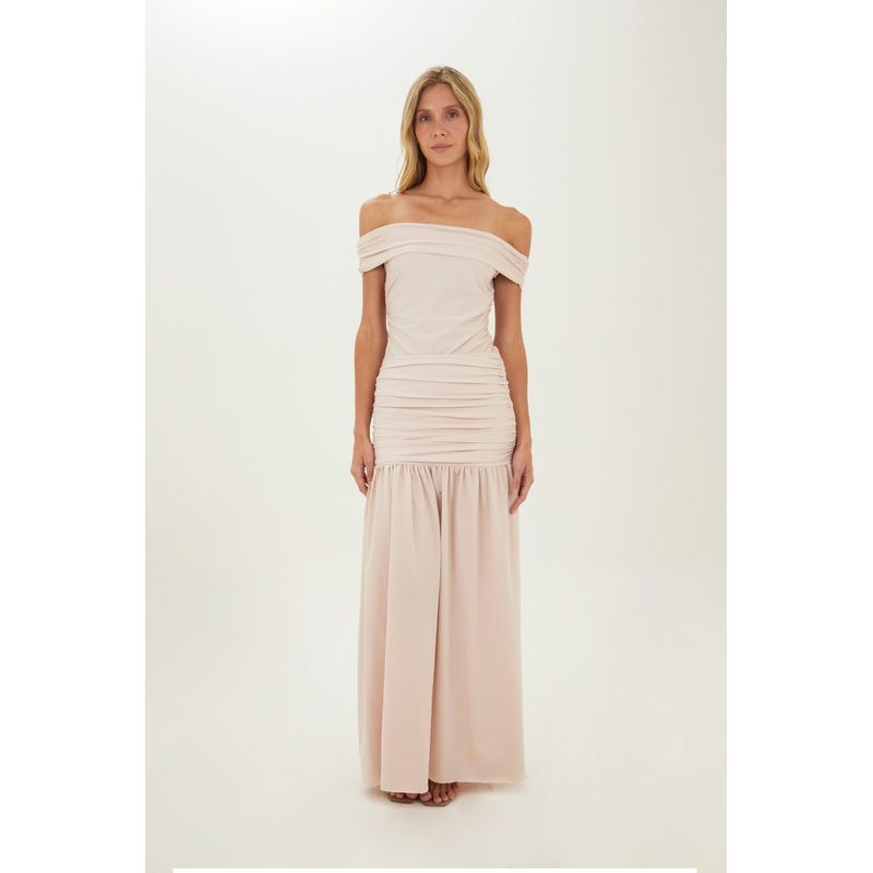 Falda Larga Claudine Beige