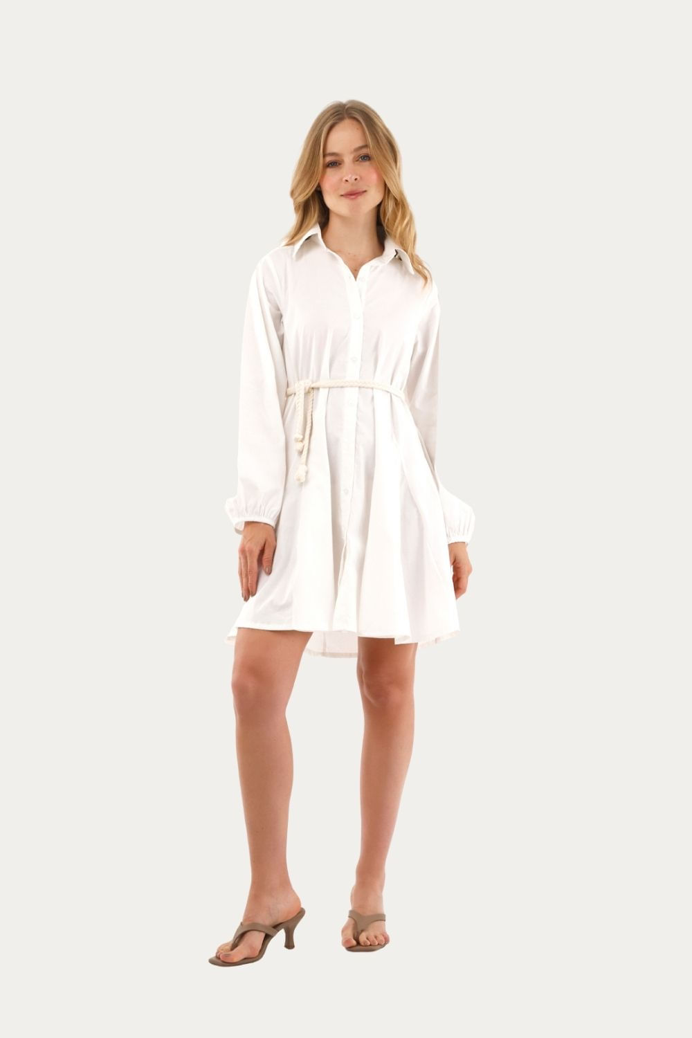 Vestido Corto Oasis Marfil