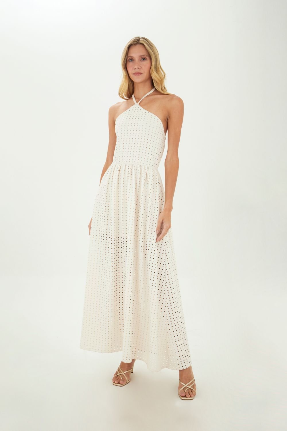 Vestido Largo Regine Beige