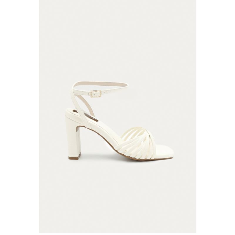 Sandalia Tacon Amber Marfil