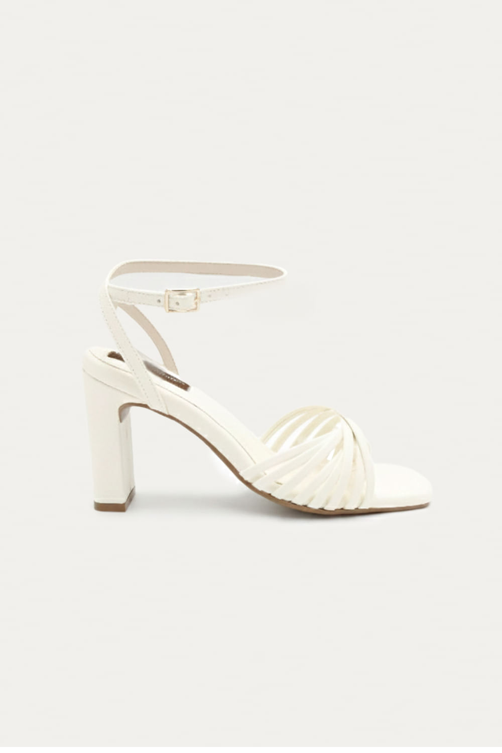 Sandalia Tacon Amber Marfil