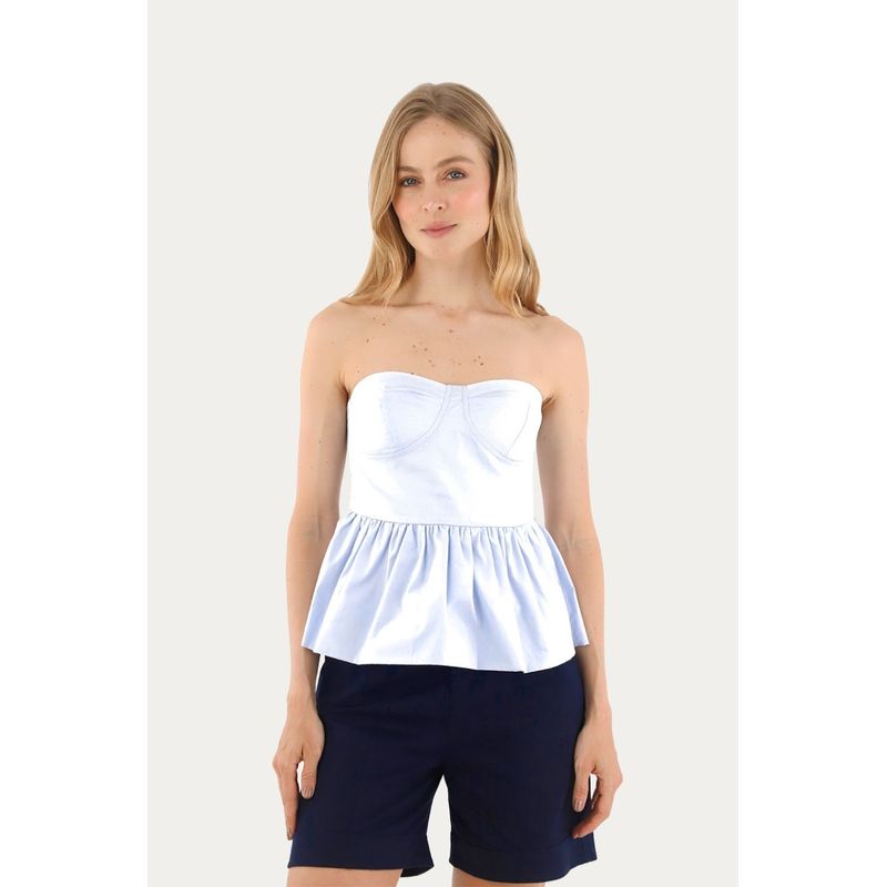 Top Vivianne Azul Claro