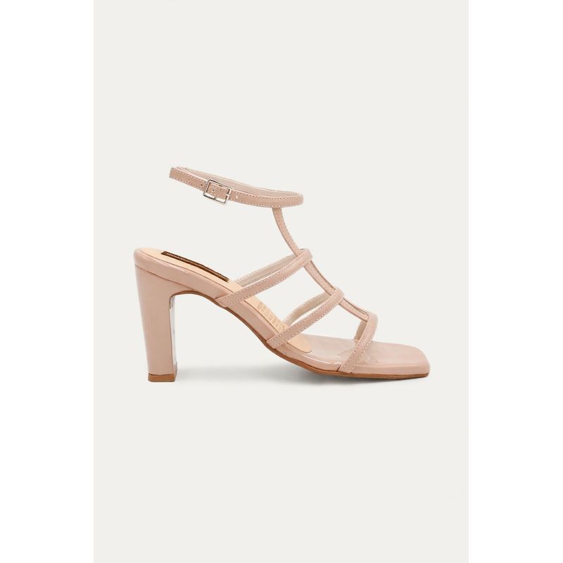 Sandalia Tacon Vega Beige