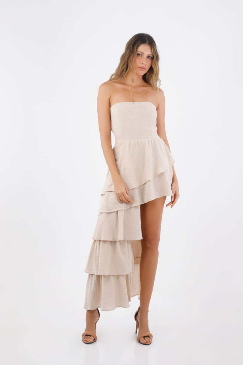 Vestido Largo Brooke Toupe