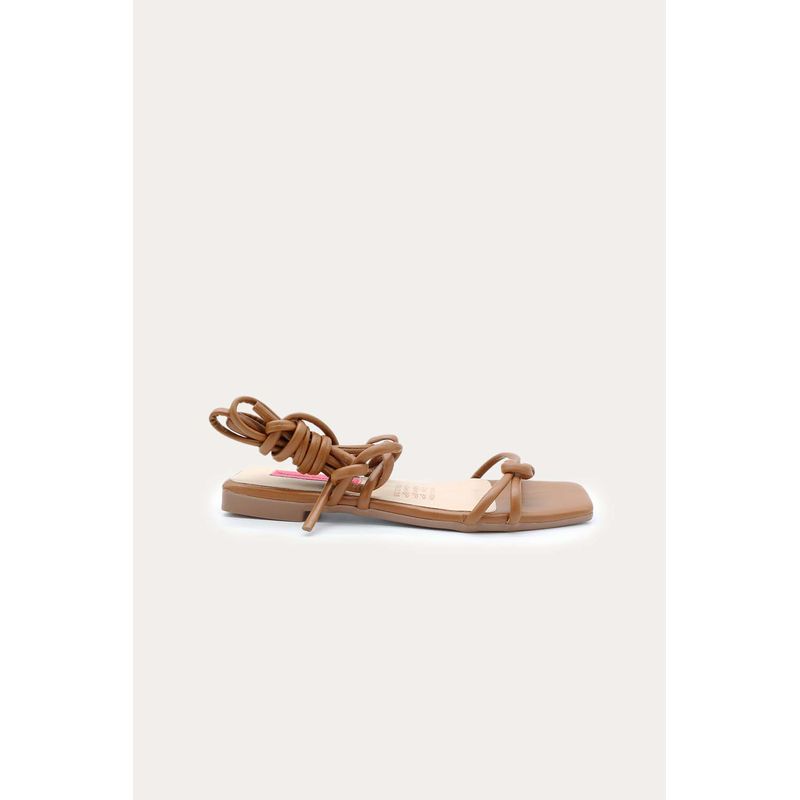 Sandalia Plana Bianca Beige